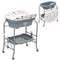 4-in-1 Folding Baby Changing Table with Bathtub & 4 Universal Wheels