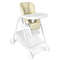 Foldable Baby High Chair with Wheels, Removable Trays & Storage Basket, Adjustable & Portable