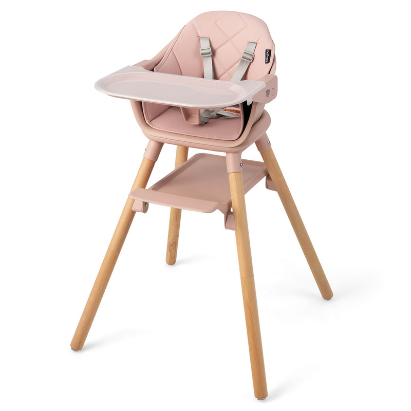 6-in-1 Convertible Highchair with Safety Harness & Removable Tray, Multi-Functional Baby Chair