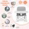 Portable Baby Booster Seat with Straps & Double Tray, Travel-Friendly & Safe