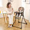Easy Clean Compact Highchair With Removable Adjustable Tray And PU Seat Cushion Foldable Portable B 0