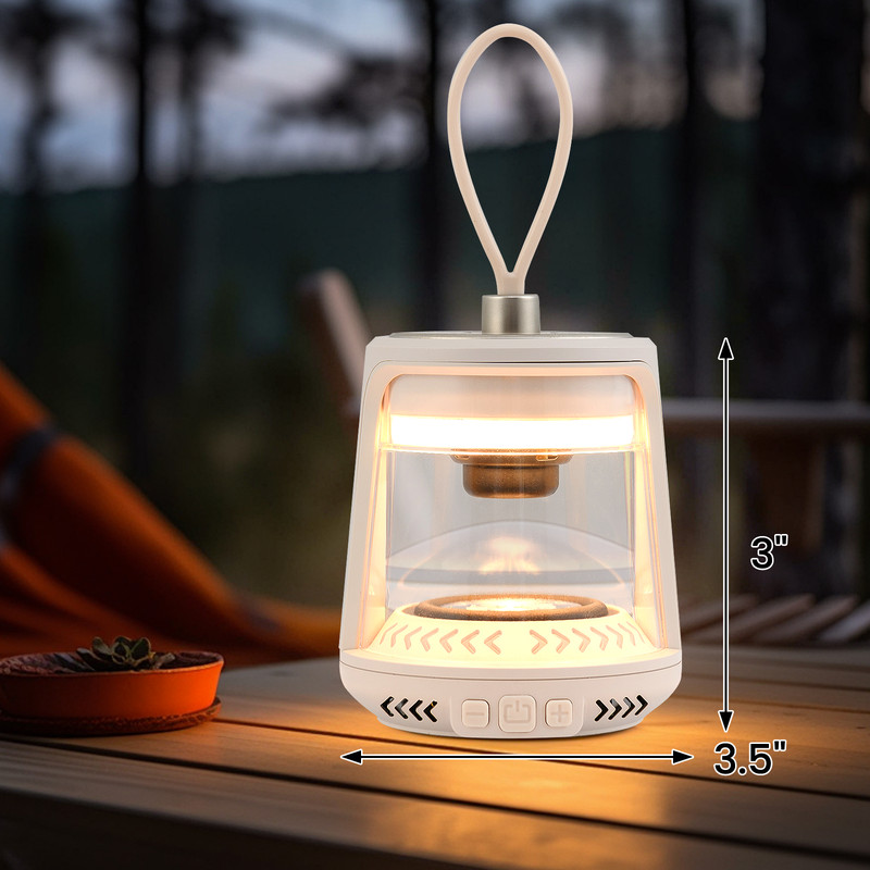 Portable Outdoor Waterproof Camping Lantern Speaker With 3 LED Light Colors 6