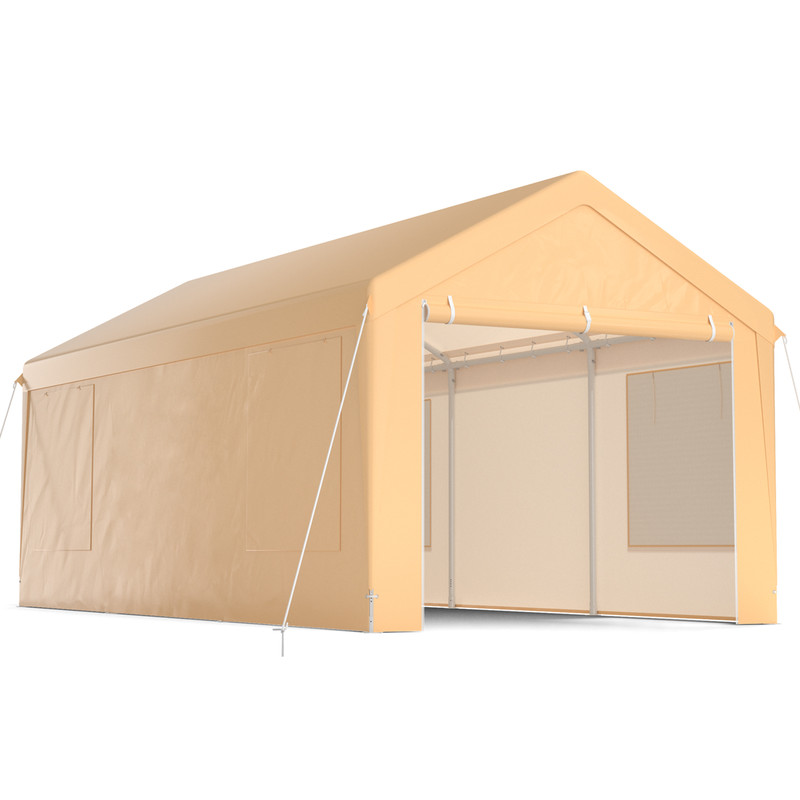 Feet Portable HeavyDuty Carport With Removable Sidewalls Weatherproof Steel Frame Canopy Shelter 5