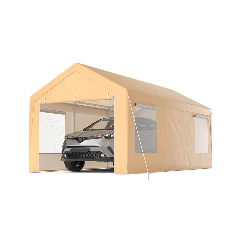 Feet Portable HeavyDuty Carport With Removable Sidewalls Weatherproof Steel Frame Canopy Shelter 6