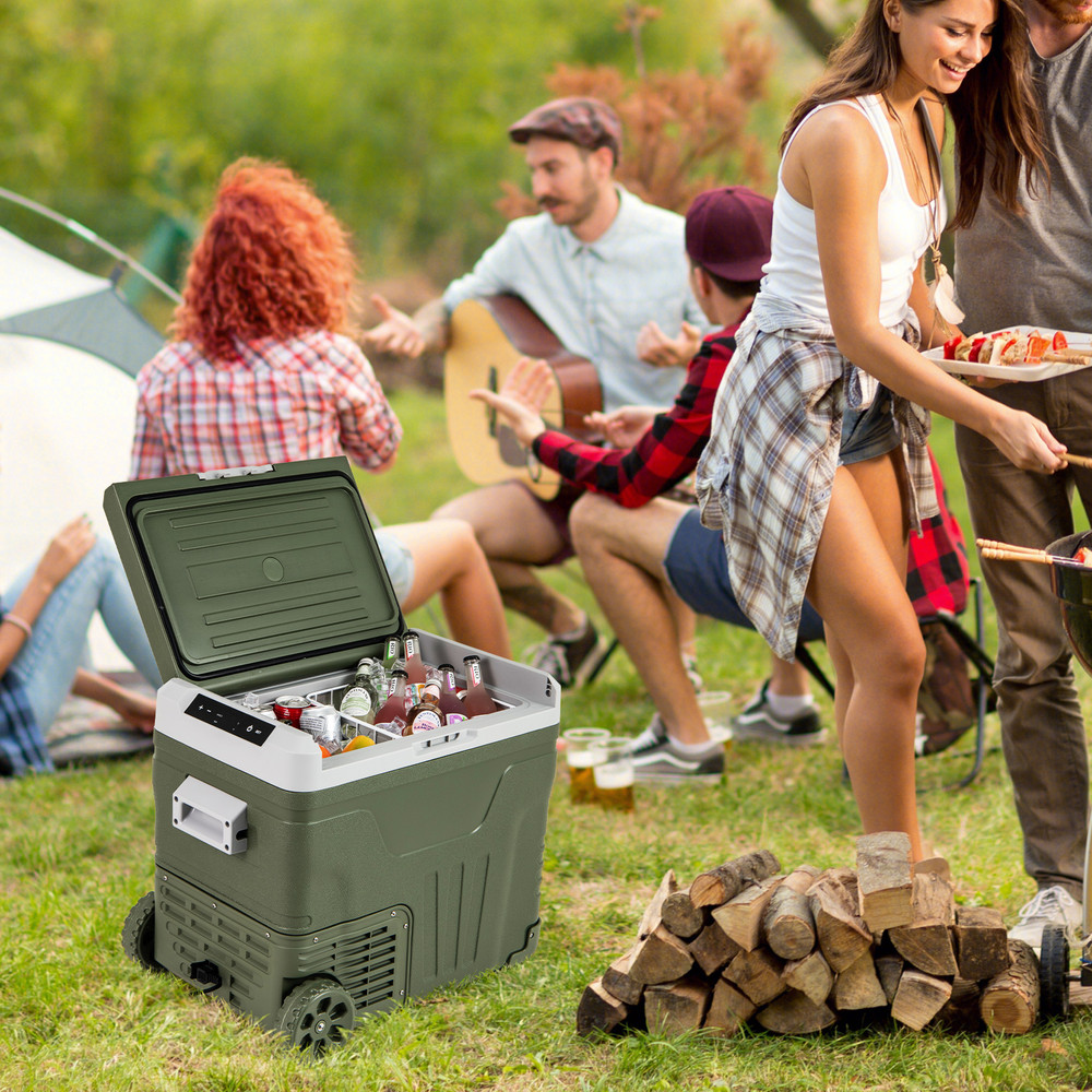 35L/50L 12 Volt Car Refrigerator Portable, Adjustable Freezer & Fridge for Cars, RVs & Camping