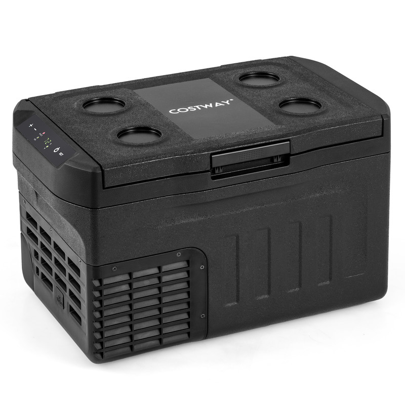 23QT 12V Car Refrigerator with Touch Panel & Removable Divider, Portable Cooler for Travel