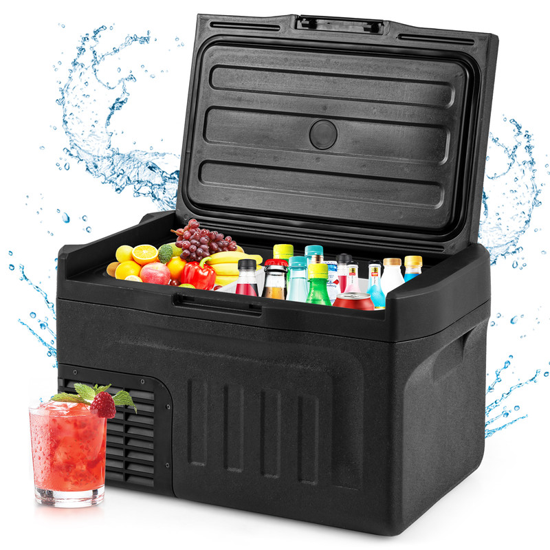 23QT 12V Car Refrigerator with Touch Panel & Removable Divider, Portable Cooler for Travel