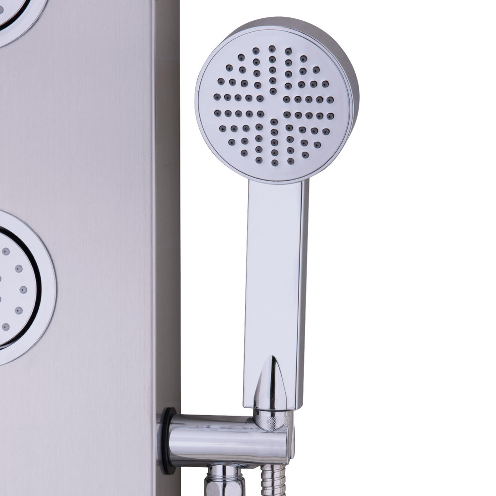 47 Inch Stainless Steel Shower Panel with Massage Jets & Hand Shower, Luxury Spa Experience