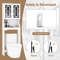 Bathroom Space Saver Organizer, Tall Narrow Storage Cabinet with Adjustable Shelves for Toiletries & Linens