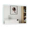 LED Wall-Mounted Bathroom Mirror with Touch Rounded Arc Corner Design for Elegant Lighting