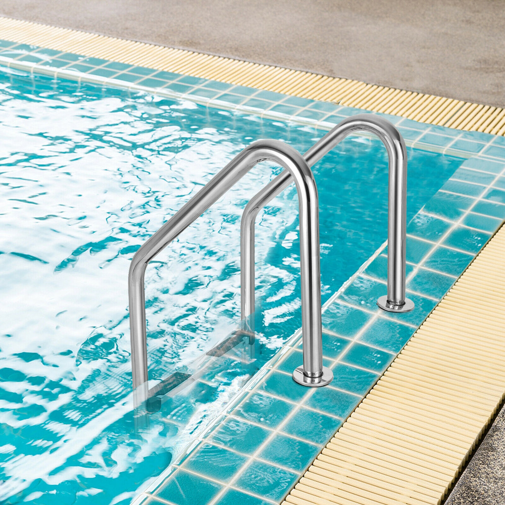 3 Step Stainless Steel Swimming Pool Ladder with Anti Slip Step Heavy Duty & Safe