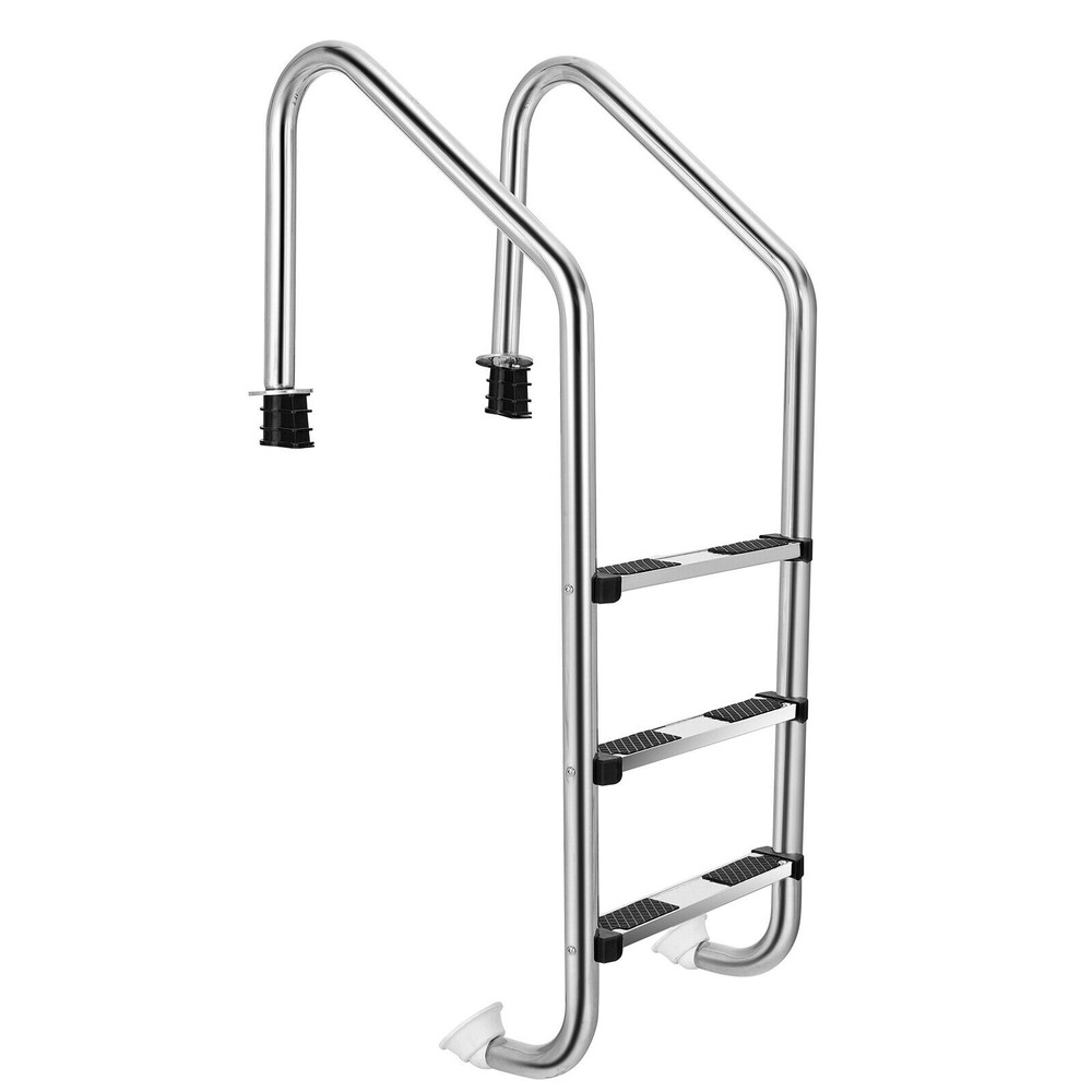 3 Step Stainless Steel Swimming Pool Ladder with Anti Slip Step Heavy Duty & Safe