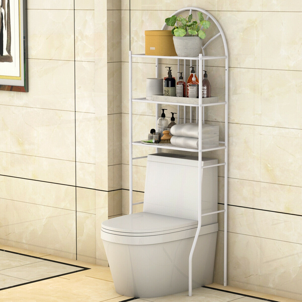 3 Tier Bathroom Rack Over the Toilet Space-Saving Storage Rack with 3 Shelves