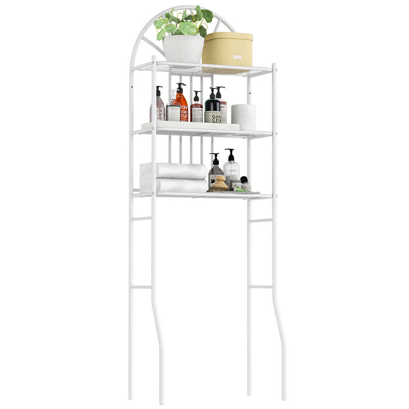3 Tier Bathroom Rack Over the Toilet Space-Saving Storage Rack with 3 Shelves