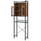 Over the Toilet Storage Cabinet Heavy-Duty Metal Frame, 2 Door Freestanding Bathroom Organizer
