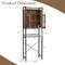 Over the Toilet Storage Cabinet Heavy-Duty Metal Frame, 2 Door Freestanding Bathroom Organizer