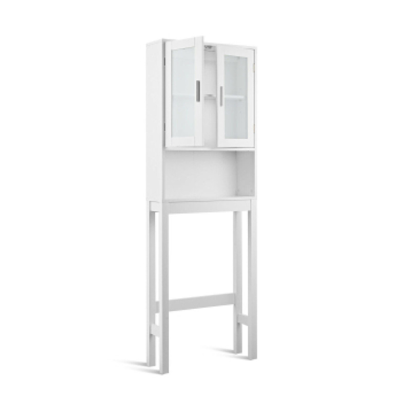 Over the Toilet Bathroom Storage Cabinet with Adjustable Shelf Space-Saving Organizer