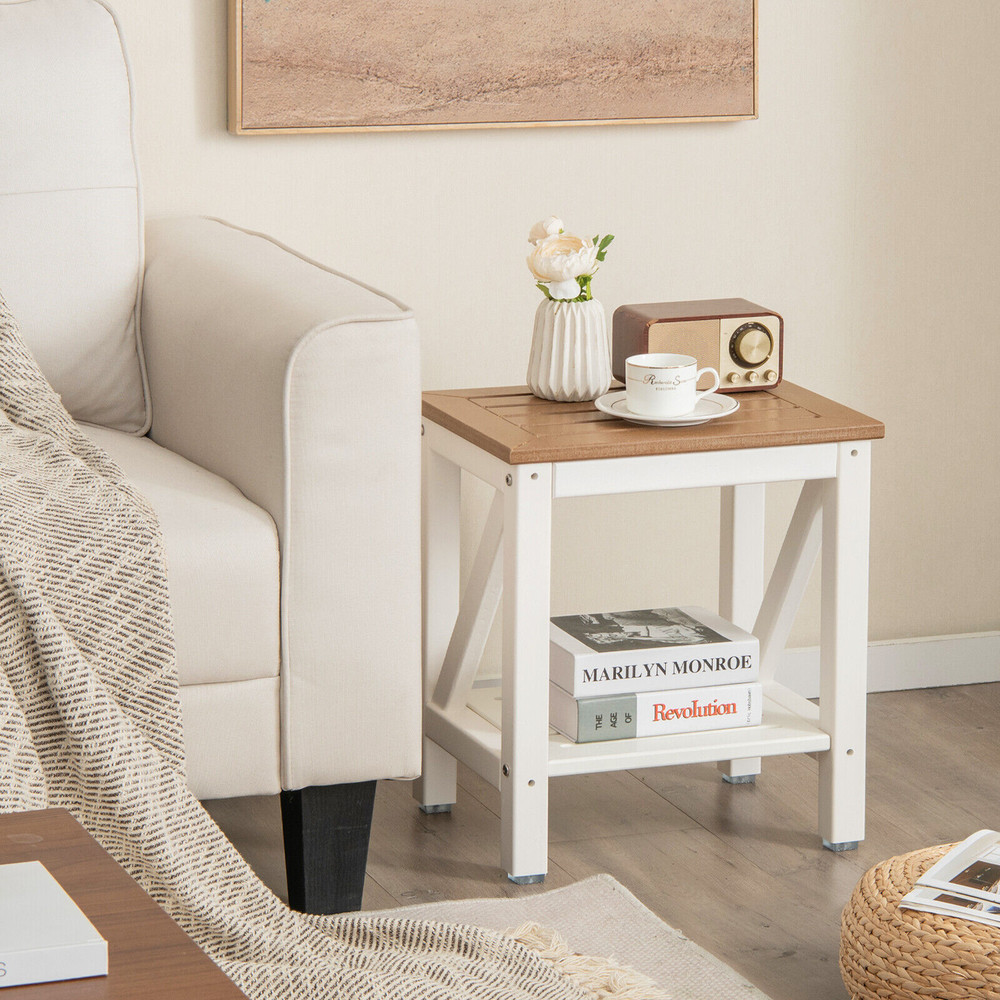 2 Tier Heavy Duty Waterproof Shower Bench with Storage Shelf Sturdy & Non-Slip