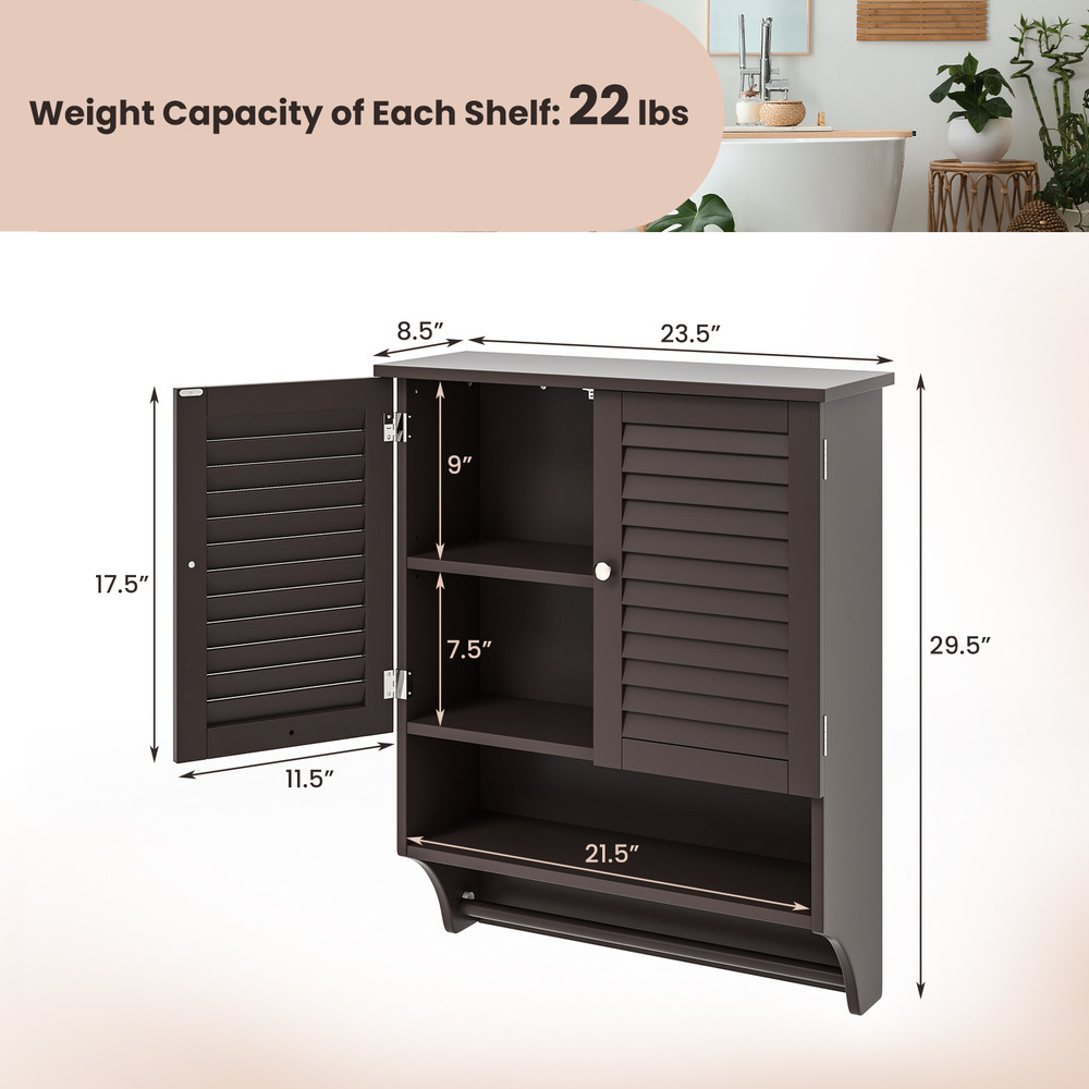 2-Door Bathroom Medicine Cabinet Adjustable Shelves for Optimal Storage & Organization