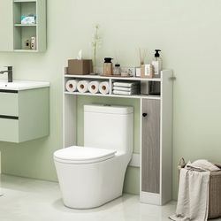 over the toilet storage organizer space-saving bathroom upgrade with adjustable shelves