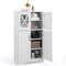 Modern Free-Standing Storage Cabinet Adjustable Shelves for Bathroom Organization & Home Storage