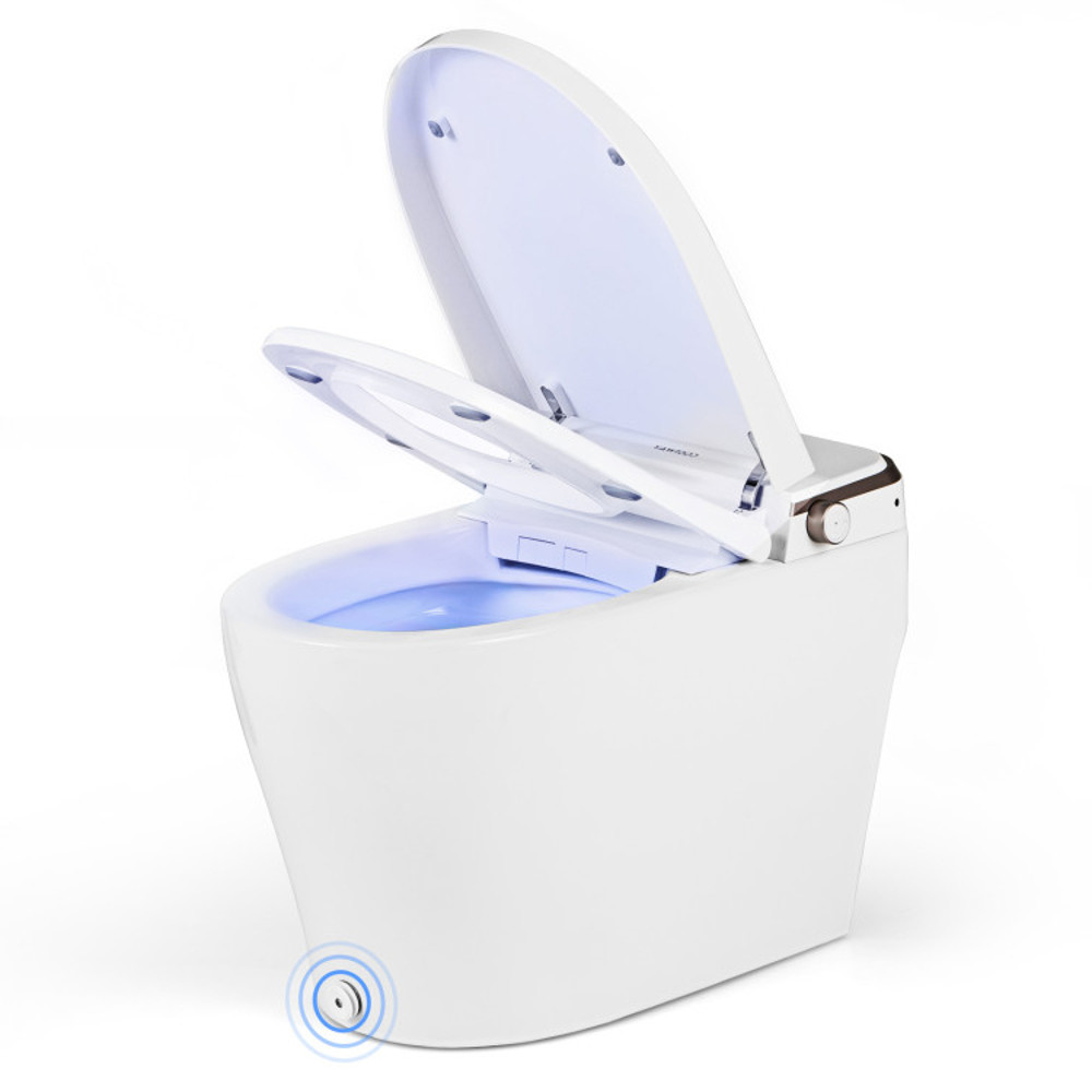 Smart Bidet Toilet, Adjustable Heated Seat, Auto Open Lid & Multi Functional Wash (Elongated Bowl)