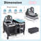 4 in 1 Convertible Baby Playard with Music & Toys, Portable Playpen, Bassinet & Changer