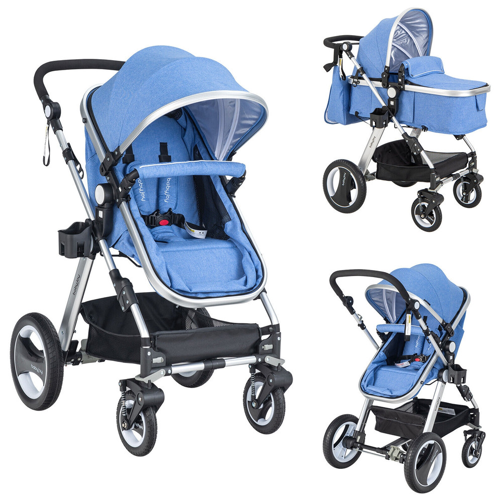 Folding Aluminum Baby Stroller & Jogger with Diaper Bag, Lightweight & Multi-Functional