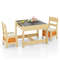 Kids Table and Chairs Set with Storage Boxes, Blackboard & Whiteboard Drawing Table for Toddlers