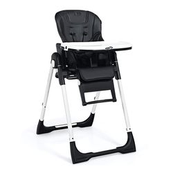4-in-1 high chair & booster seat with adjustable height & recline, convertible baby feeding chair
