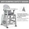 3-in-1 Baby High Chair with Lockable Universal Wheels, Convertible Toddler Dining & Rocking Chair