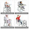 3-in-1 Baby High Chair with Lockable Universal Wheels, Convertible Toddler Dining & Rocking Chair