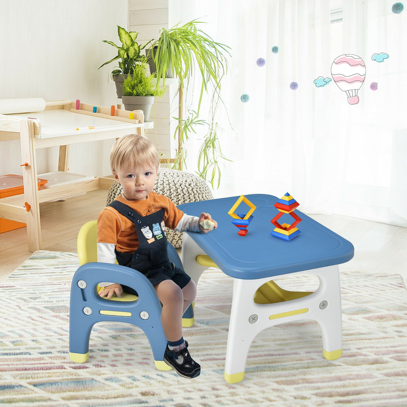 Kids Activity Table and Chair Set with Montessori Toys, Fun & Learning for Preschool & Kindergarten
