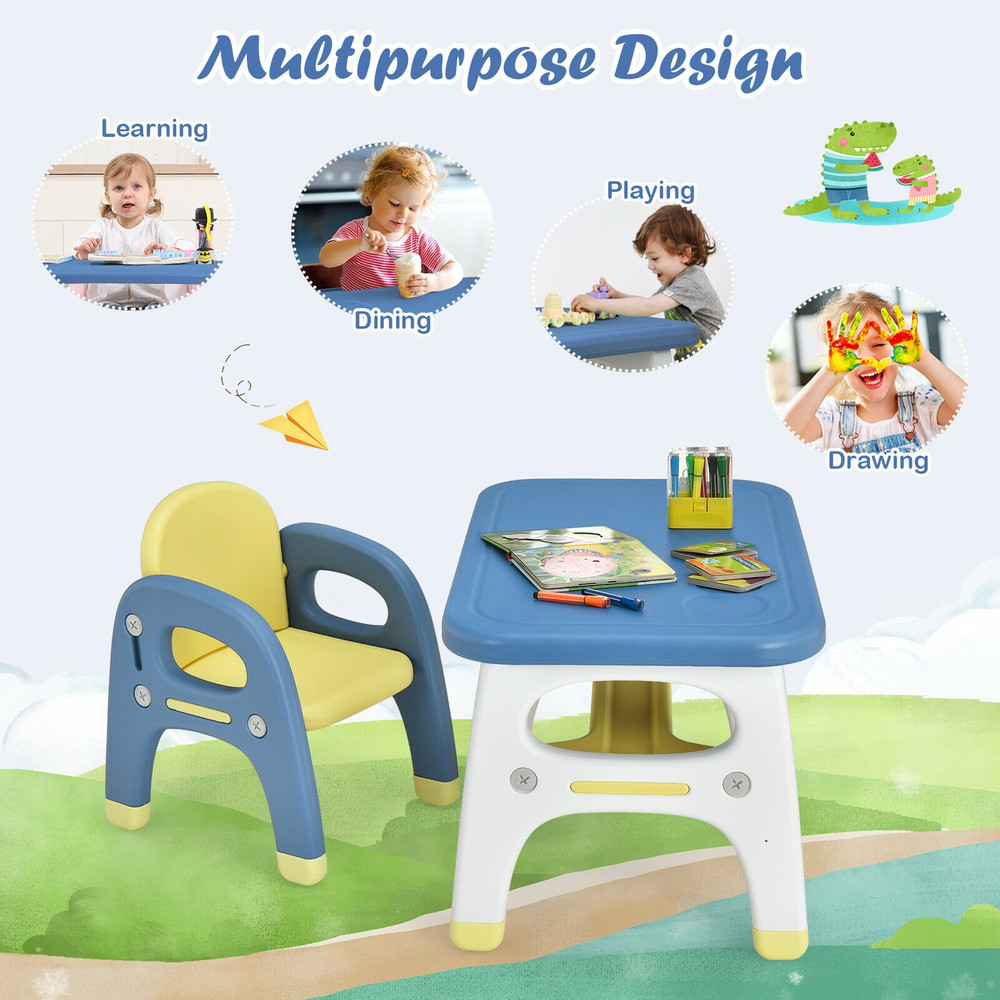 Kids Activity Table and Chair Set with Montessori Toys, Fun & Learning for Preschool & Kindergarten