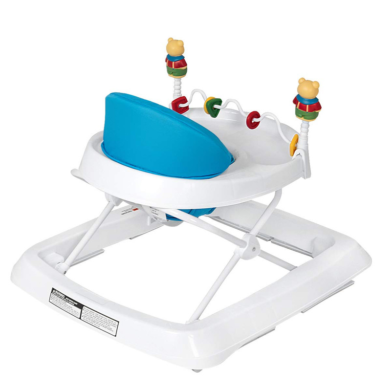 Adjustable Height Portable Baby Walker, Removable, Folding & Lightweight for Safe Play