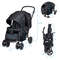Foldable Lightweight Double Baby Stroller Front & Back Seats for Twins or Siblings