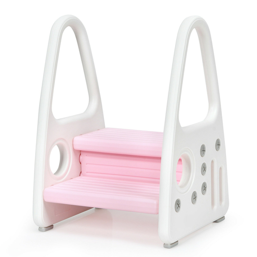 Kids Step Stool with Armrest Learning Helper for Kitchen, Toilet & Potty Training