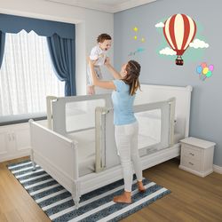 premium bed rail guard for toddlers kid with adjustable height and safety lock