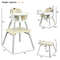 4in1 Baby Convertible Toddler Table Chair Set With PU Cushion Adjustable EasyClean Highchair For 6 7