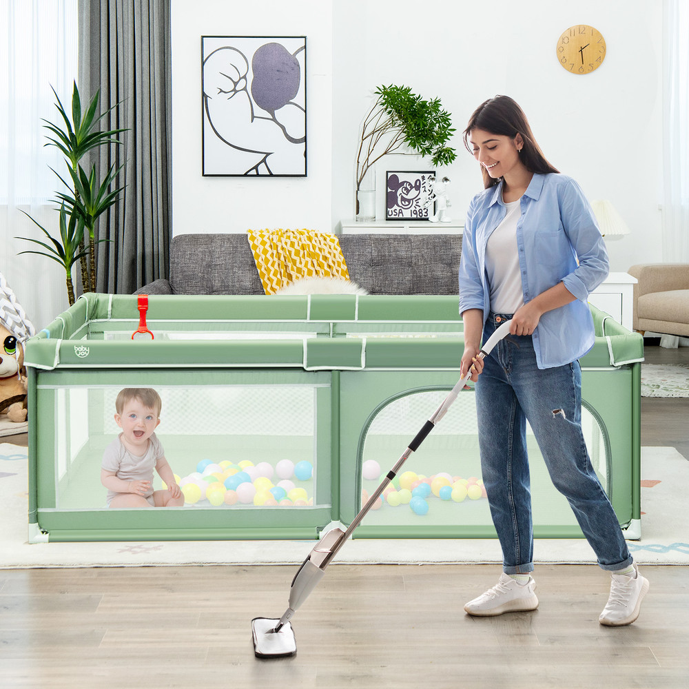 ExtraLarge Safety Baby Fence With 50 Ocean Balls Portable Playpen Learning Area For Infants 0