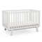 Rubber Wood Baby Crib With Adjustable Mattress Heights And Guardrails Solid Wood Infant Cot With 3L 5