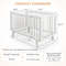Rubber Wood Baby Crib With Adjustable Mattress Heights And Guardrails Solid Wood Infant Cot With 3L 7