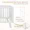 Rubber Wood Baby Crib With Adjustable Mattress Heights And Guardrails Solid Wood Infant Cot With 3L 1