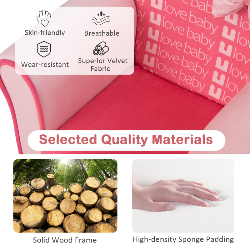 Original Kids Sofa With Armrest And Thick Cushion Adorable 3D Toddler Armchair For Reading Play 3