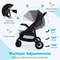 Baby Jogging Stroller with Adjustable Canopy Foldable Newborn Jogger Stroller for Smooth Rides