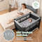 Convertible Baby Playard 5 in 1 Bassinet, Changing Station & Playpen with Wheels & Storage