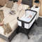 Portable Bedside Sleeper for Baby with 7 Adjustable Heights, Foldable Co Sleeper with Storage Shelf