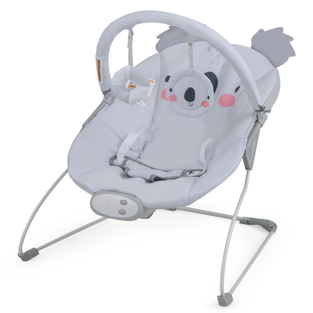 Portable Baby Bouncer & Infant Rocker Seat with Detachable Toy Bar, Soft & Musical