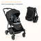 Foldable Infant Pram Stroller with Reversible Seat & Reclining Backrest, Lightweight & Adjustable