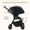 Foldable Infant Pram Stroller with Reversible Seat & Reclining Backrest, Lightweight & Adjustable